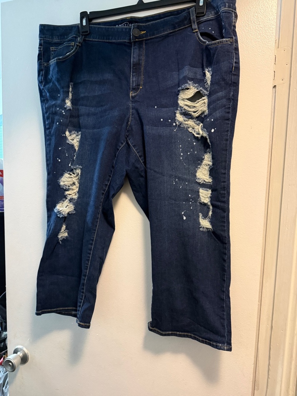 Dark Blue Distressed Women’s Jeans